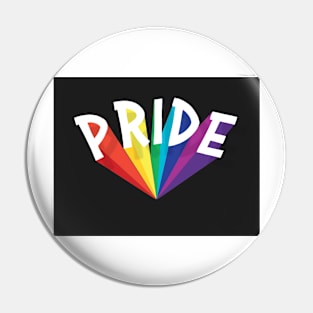 Retro Pride Text Pin