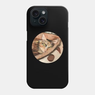 Curled Up floppy cat Phone Case