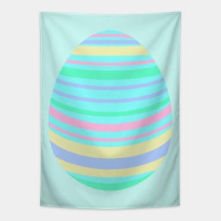 Easter egg blue with horizontal bowed lines Tapestry