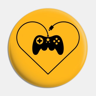 Gamer fan D-pad heart Pin