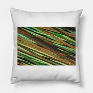 Green stripes pattern Pillow