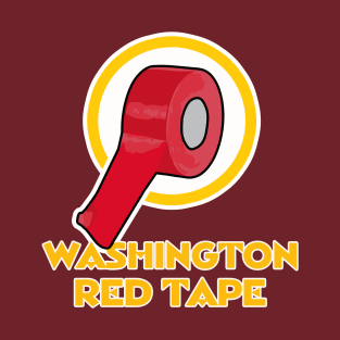 Washington Red Tape Football Team Fun Logo T-Shirt