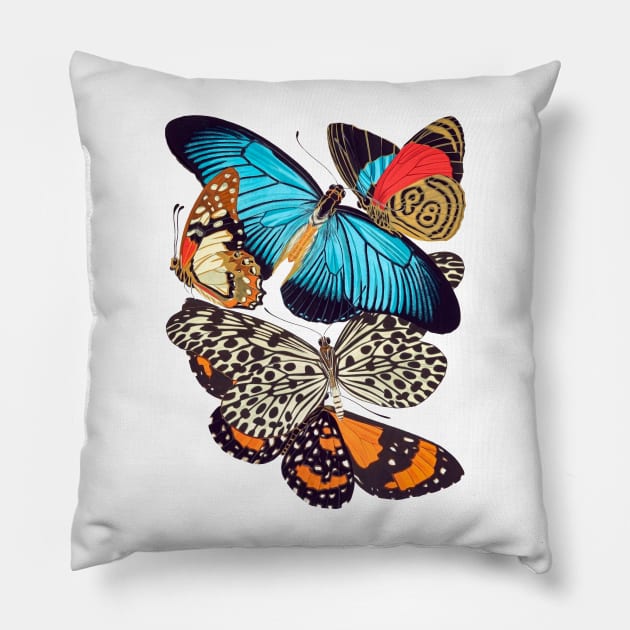 Butterflies Watercolor #8 Pillow by olemanner
