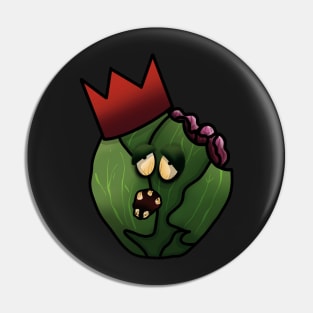 Zombie Brussel Sprout Gothic Christmas Pin