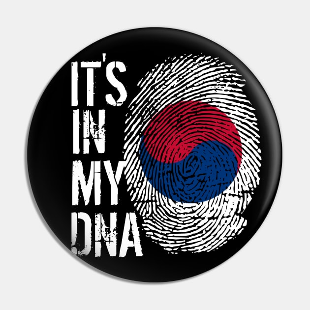 Korea Flag Fingerprint My Story DNA Korean Pin by Your Culture & Merch