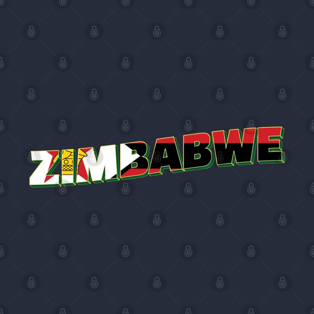 Zimbabwe vintage style retro souvenir by DesignerPropo