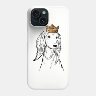 Saluki Dog King Queen Wearing Crown Phone Case