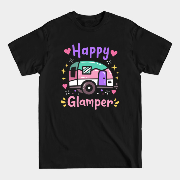 Disover Glamper Glamping Camping Caravan - Glamper - T-Shirt