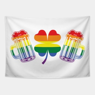 St. Patrick's Day LGBTQ Beer Mugs Design Tapestry