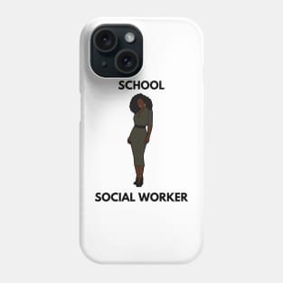 Black School Social Worker Phone Case