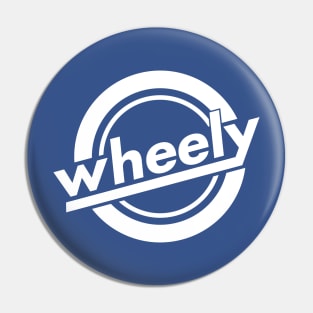 Wheely Logo White, Front Pin