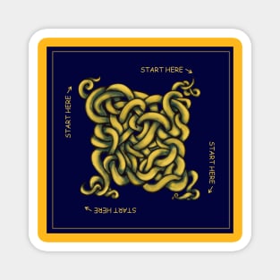 Entangled headless Snakes Magnet