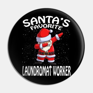 Santas Favorite Laundromat Worker Christmas Pin