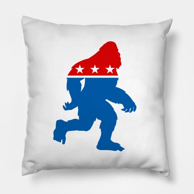 Bigfoot Political Icon Pillow by TheShirtGypsy