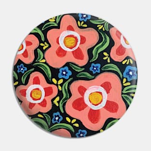 Coral flowers Pin