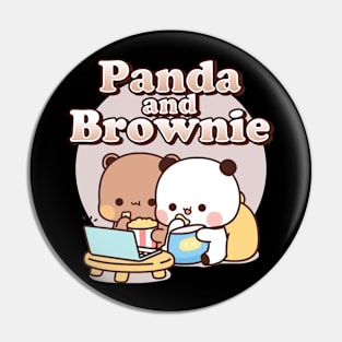 PANDA AND BROWNIE Pin