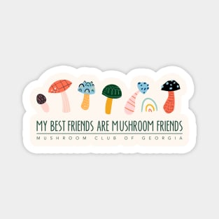 Mushroom friends Magnet
