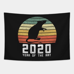 Year Of The Rat 2020 Vintage Chinese Zodiac Tapestry