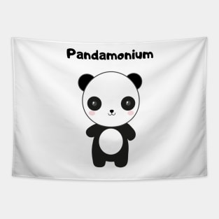 Pandamonium cute panda design Tapestry