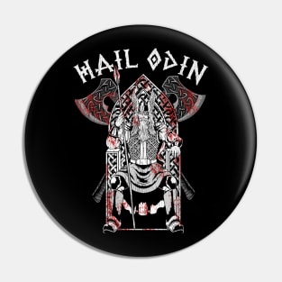 Hail Odin - Viking Mythology Warrior God Pin