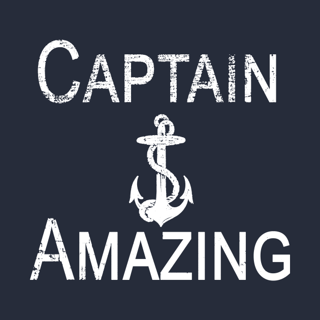 Captain Amazing with Anchor for Sailors by Scarebaby