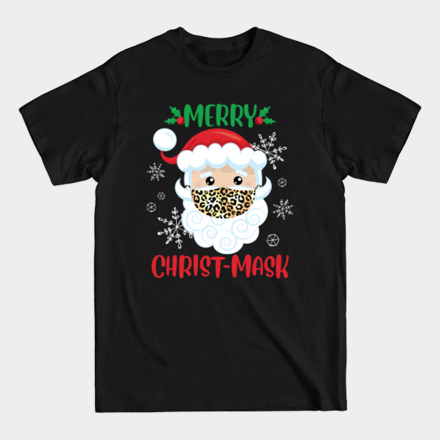 Disover Funny Merry Christ-mask Santa Wearing Mask Christmas 2020 - Santa Wearing Mask - T-Shirt