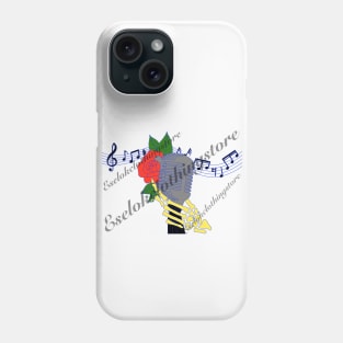 Skelton Holding Microphone Phone Case