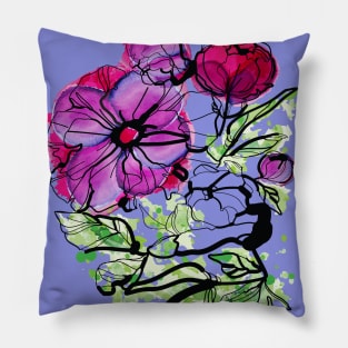 Pink Peony flower Pillow