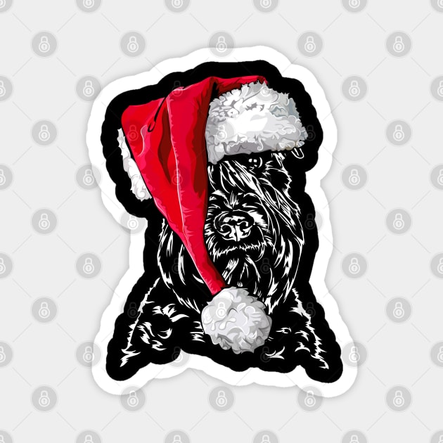 Soft Coated Wheaten Terrier Santa Christmas dog Magnet by wilsigns