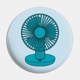 Fan cartoon illustration Pin