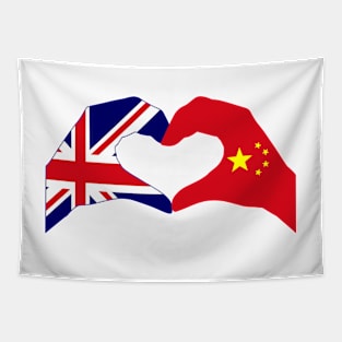 We Heart UK & China Patriot Flag Series Tapestry