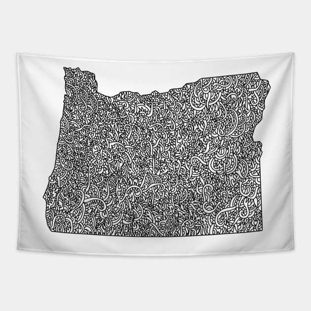 Oregon Map Tapestry by Naoswestvillage