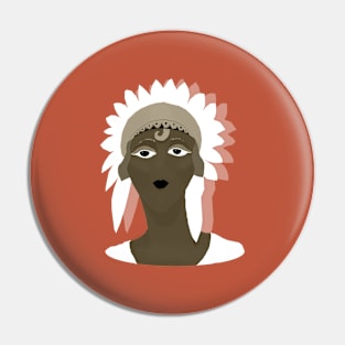 Illustration of a beautiful woman Pin