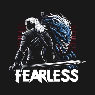 Fearless - Monster Slayer a Midnight Beast - Dark Fantasy T-Shirt