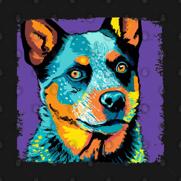 Australian Cattle Dog Pop Art - Dog Lover Gifts by PawPopArt