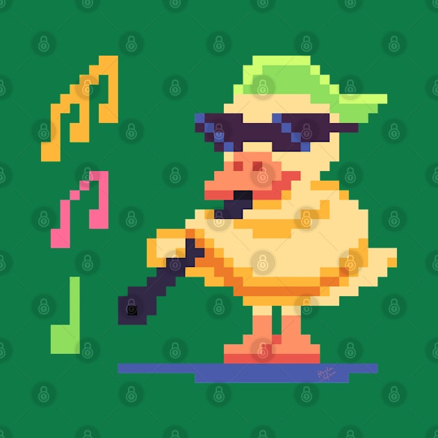 Musical Duck playing Oboe by Hoda Hefzy 