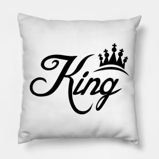 King text writing in black design Pillow