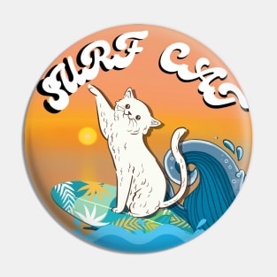 surf cat Pin