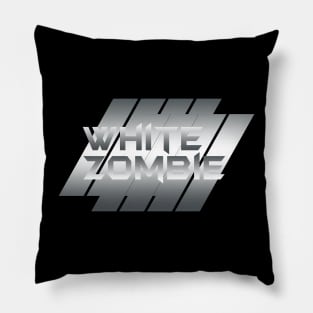 Metallic illustration White Zombie Pillow