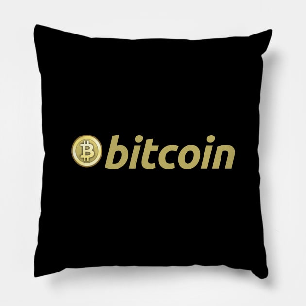 Bitcoin - BTC Crpytocurrency Pillow by cryptogeek