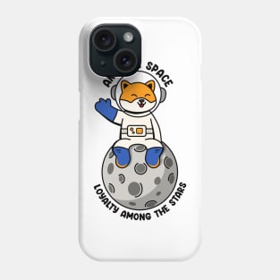 Akita in space loyalty among the stars Phone Case