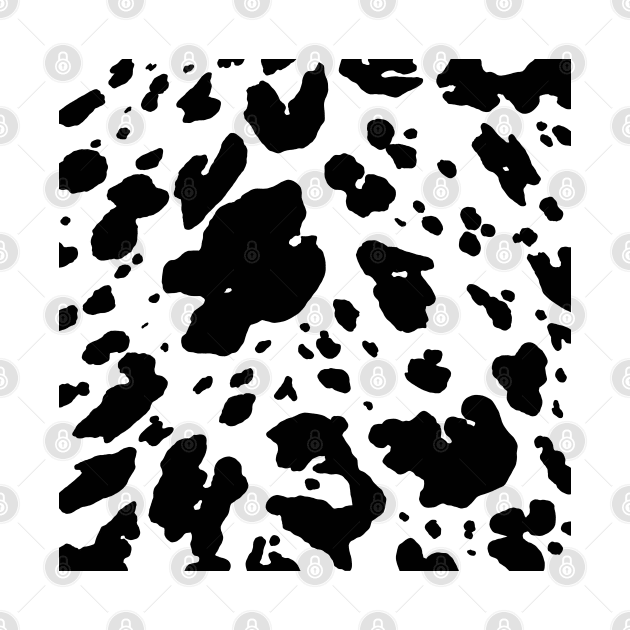 Cowhide Black and White Cow Pattern by Trippycollage