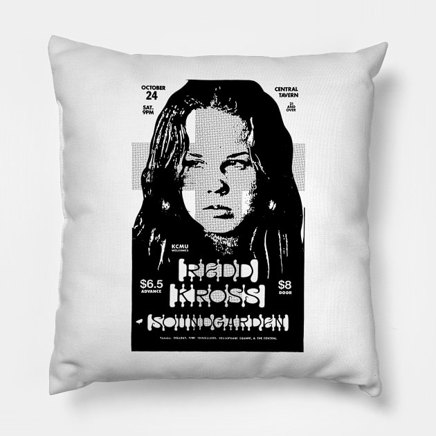 1987 Grunge Concert Poster Pillow by Scum & Villainy