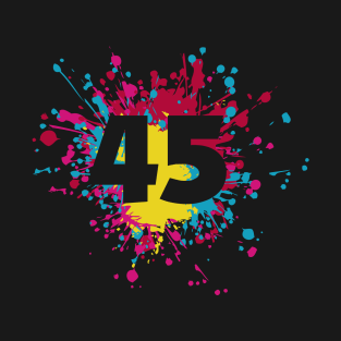 Number 45th Color Splash T-Shirt