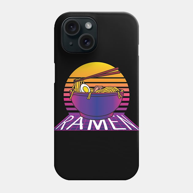 80's Retro and Vintage Ramen Phone Case by CaptainHobbyist