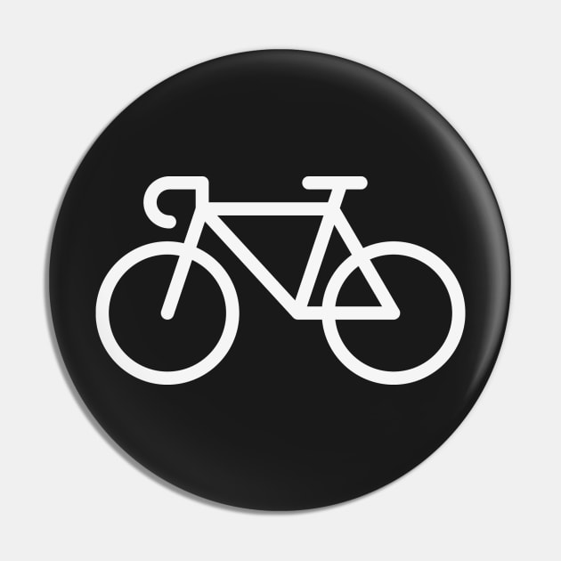 Racing Bicycle / Bike (Icon / Pictogram / Pictograph / White) Pin by MrFaulbaum