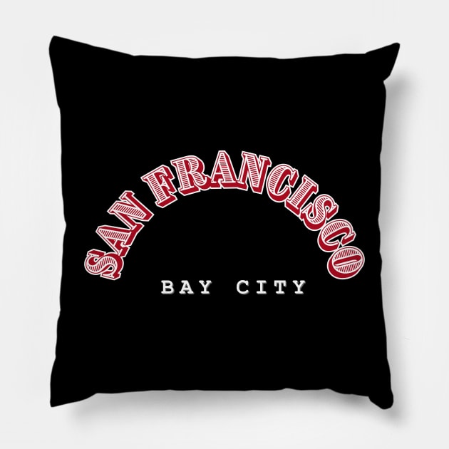 San Francisco: Bay City Pillow by Heartfeltarts