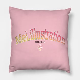 old school Mei.illustration logo Pillow