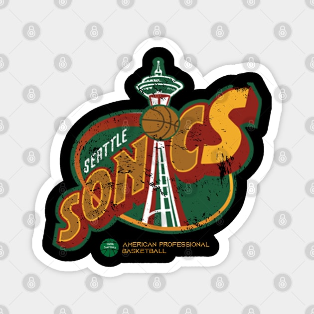 Sonics Basket Seattle Magnet by Doxie Greeting