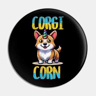 Corgi Corn Unicorn Dog Cute Puppy Kawaii Butt Pin